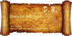 Darula Márta névjegykártya