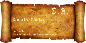 Darula Márta névjegykártya